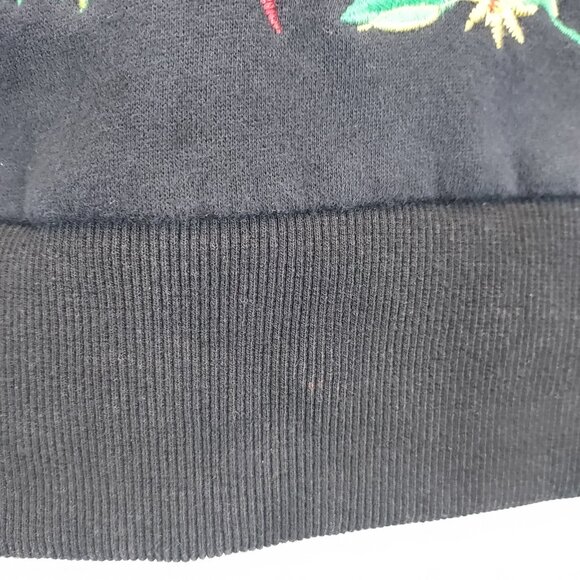 Zara Embroidered Floral Sweatshirt Women S Puff Sleeve Granny Preppy Heritage - Picture 10 of 13